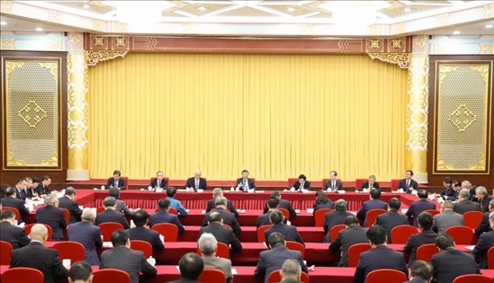 2024年3月6日，中共中央總書記、國家主席、中央軍委主席習近平看望參加全國政協(xié)十四屆二次會議的民革、科技界、環(huán)境資源界委員，并參加聯(lián)組會，聽取意見和建議。新華社記者 黃敬文 攝