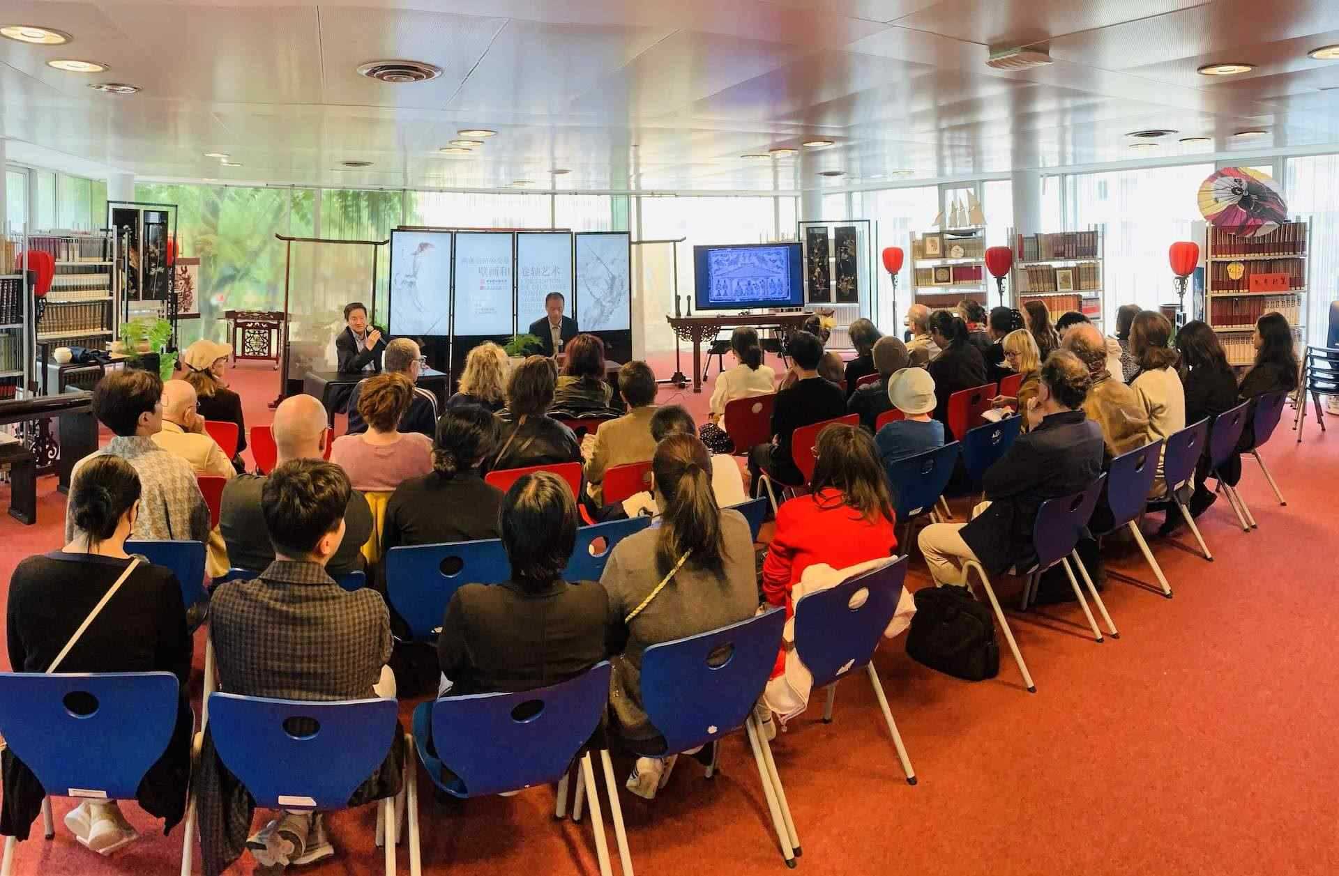 “絲路丹青——絲綢之路沿線壁畫傳摹展”在巴黎中國文化中心隆重開幕。中國藝術(shù)研究院供圖