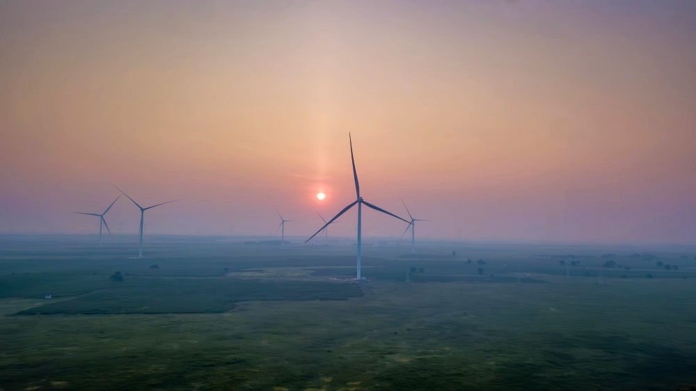 內(nèi)蒙古通遼市238萬千瓦風(fēng)電基地。（受訪者供圖）