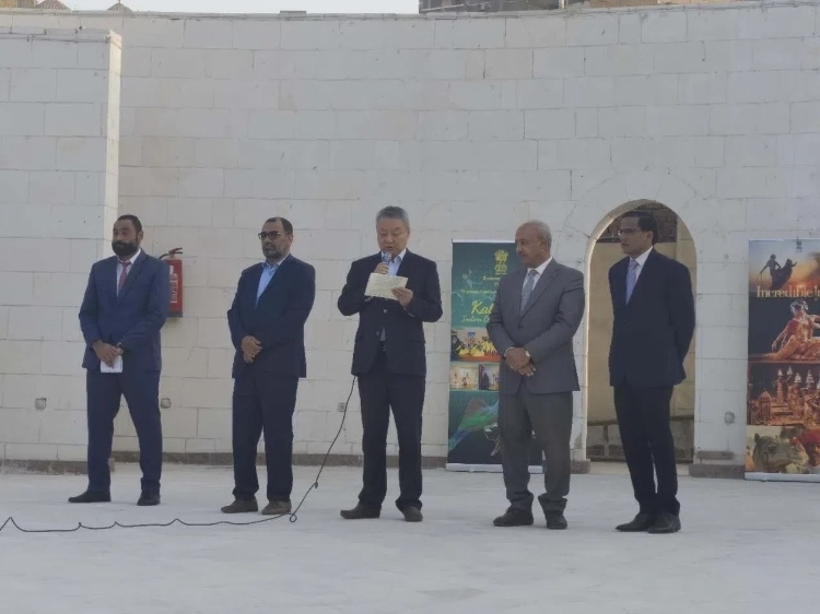 開羅中國文化中心副主任邵彬致辭。開羅中國文化中心供圖