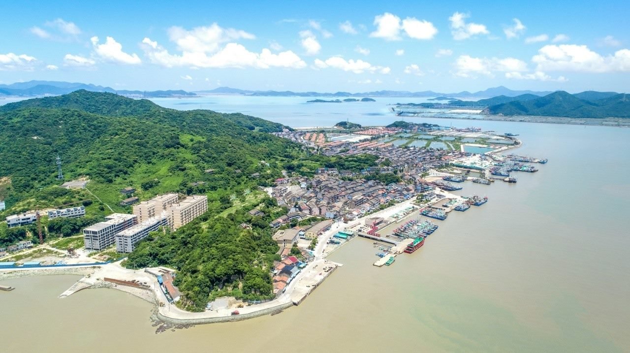 航拍視角看今日螞蟻島。螞蟻島管委會(huì)供圖