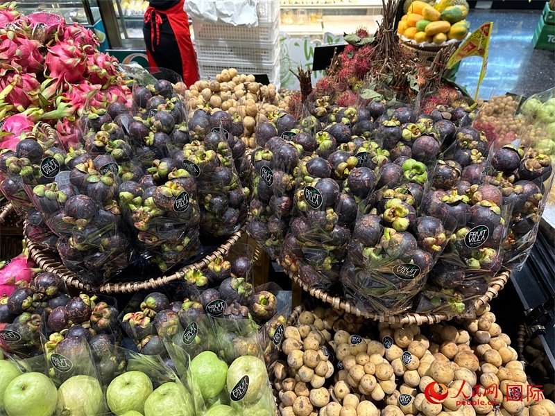 泰國超市售賣的山竹。人民網(wǎng)記者 簡承淵攝