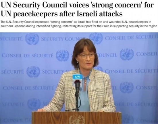 《華盛頓郵報》報道截圖（題圖為本月安理會輪值主席、瑞士常駐聯(lián)合國代表帕絲卡萊·貝里斯維爾）