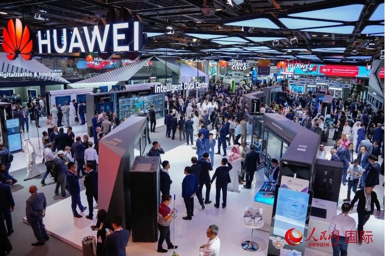 華為展臺。人民網 塔里克·易卜拉欣攝