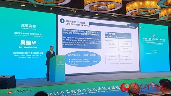 《國家開發(fā)銀行對非合作模式和案例》發(fā)布。人民網(wǎng)記者 萬宇攝