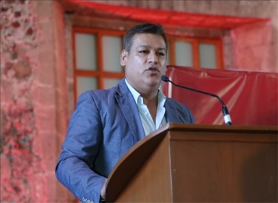 阿爾貝托·維拉致辭。主辦方供圖