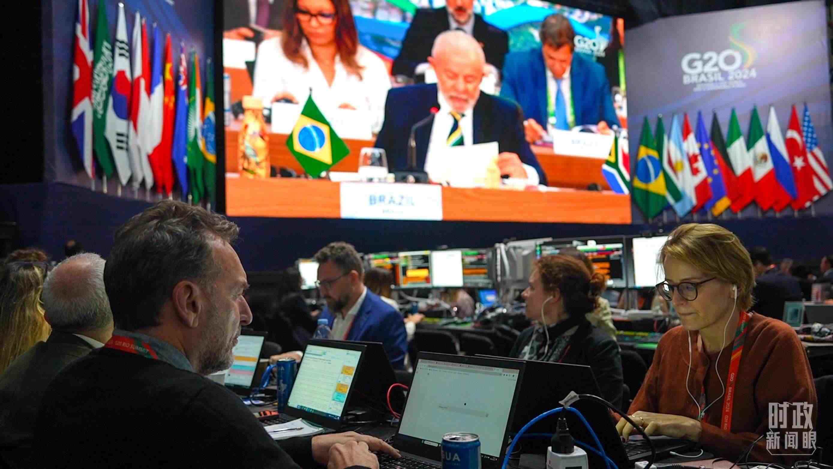 △G20里約峰會媒體中心。（總臺央視記者盧心雨拍攝）