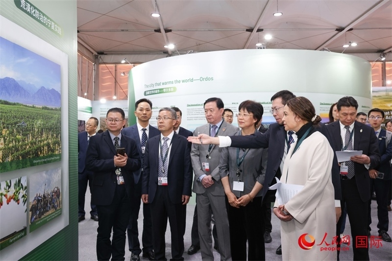 嘉賓參觀中國館。人民網(wǎng)記者任皓宇攝