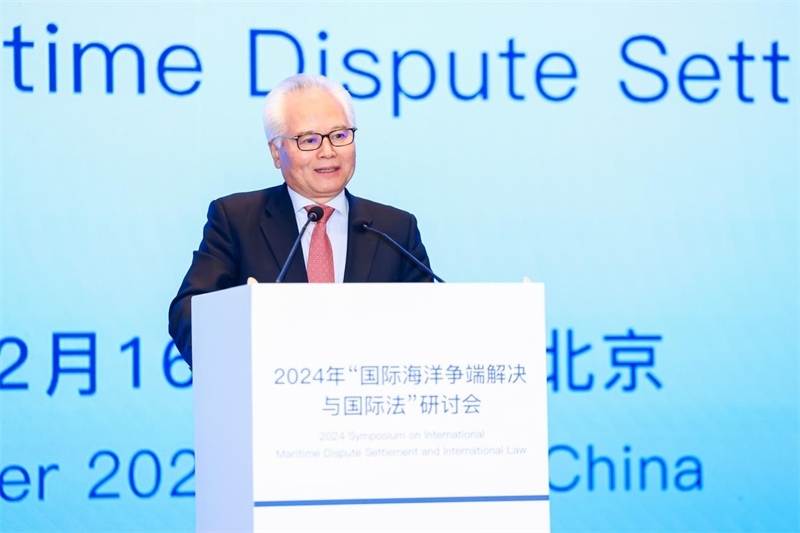 華陽海洋研究中心理事長、中國南海研究院學(xué)術(shù)委員會主席吳士存在開幕式致歡迎辭。華陽海洋研究中心供圖