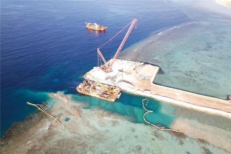 拉比格四期海水淡化項(xiàng)目取水口作業(yè)場(chǎng)景。項(xiàng)目方供圖