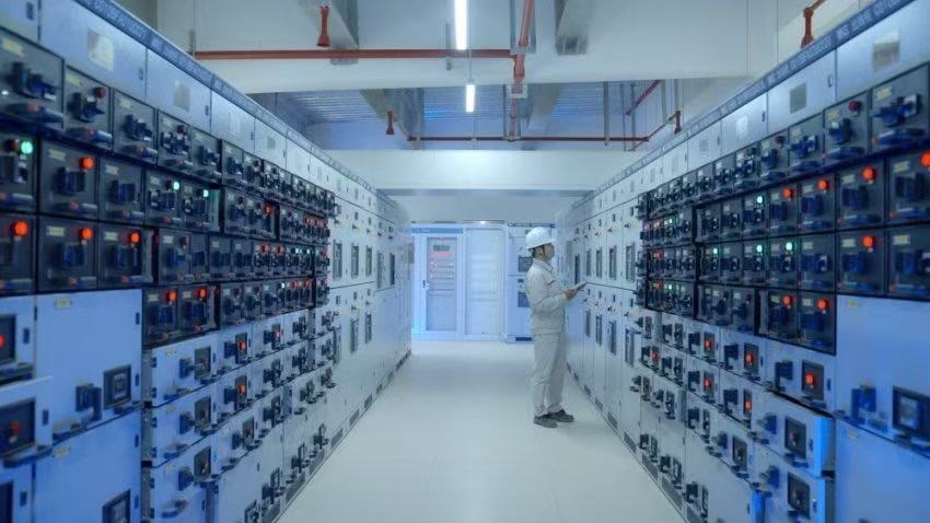 300兆瓦壓氣儲能示范工程低壓配電室。受訪者供圖