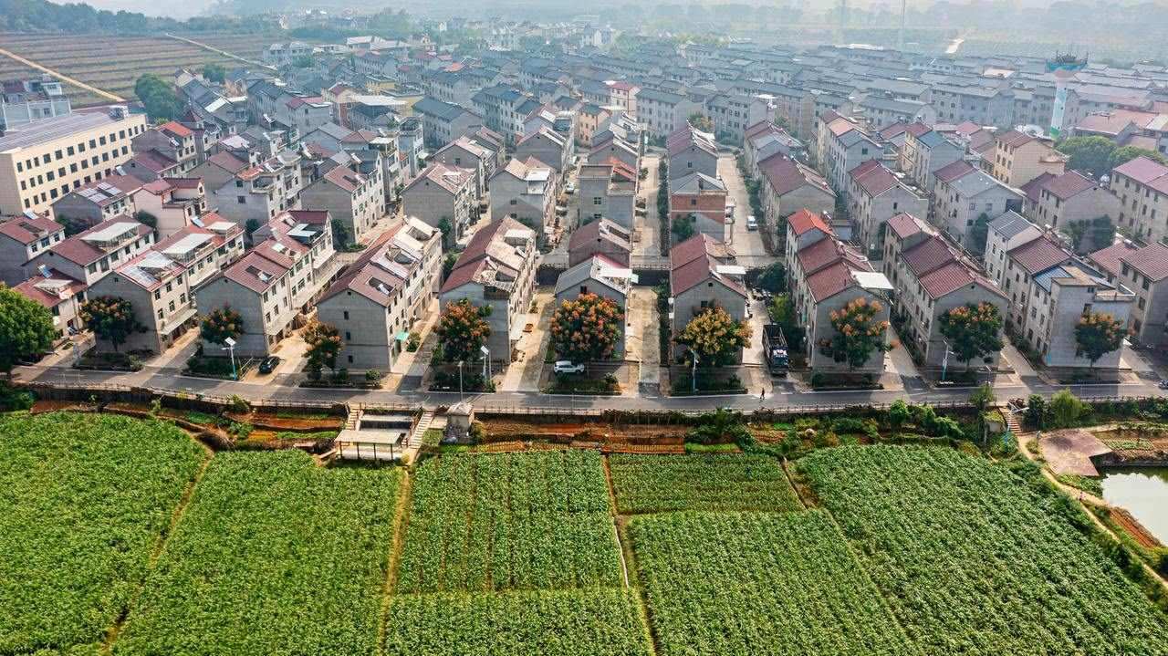 衢州市衢江區(qū)云溪鄉(xiāng)希望新村鳥瞰圖。衢州市衢江區(qū)委宣傳部 供圖