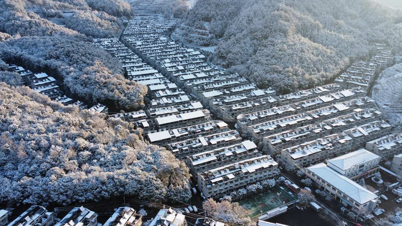 慶元縣濛洲街道同濟新村，雪后初霽。慶元縣融媒體中心 供圖