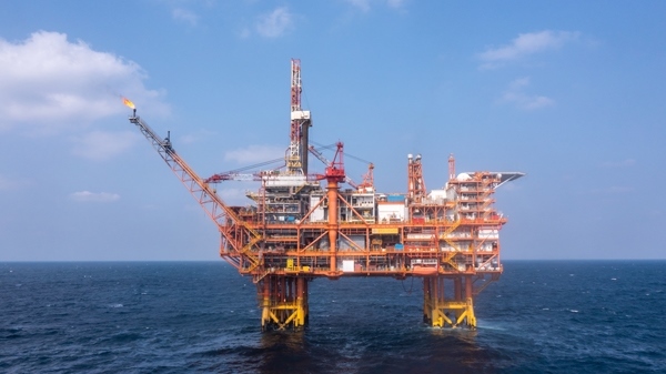 我國首個海上CCUS項目設(shè)施恩平15-1平臺。受訪者供圖